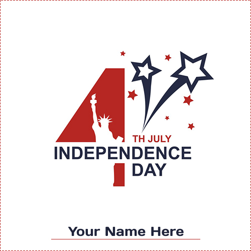 4th of july independence day 2025 greeting card with name
