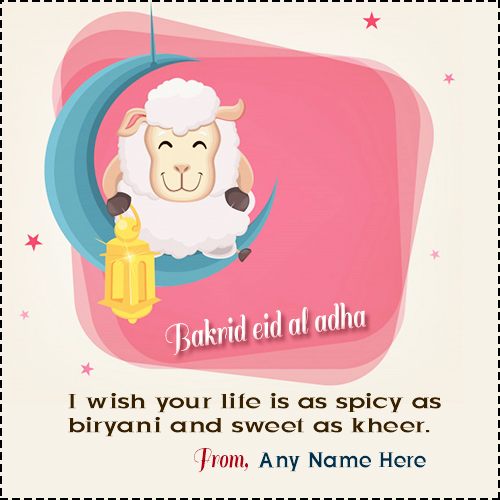 Happy bakra eid mubarak 2025 picture with name
