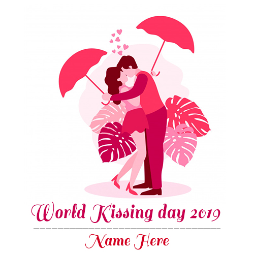6 July international kiss day 2025 Picture with name