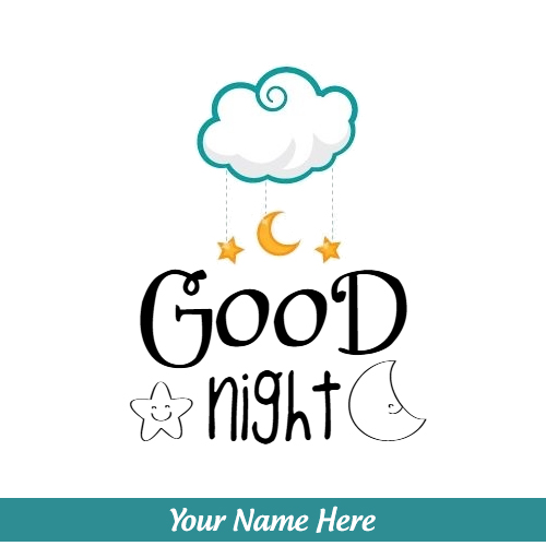 Good Night Half Moon Images With Name