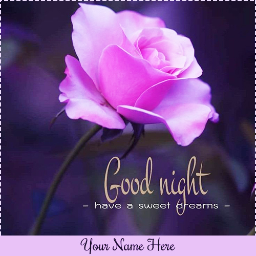 Good Night Rose Image With Name