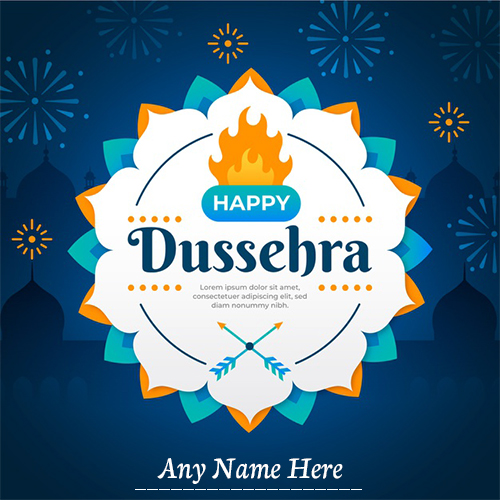 Vijayadashami 2025 Wishes Card with Name