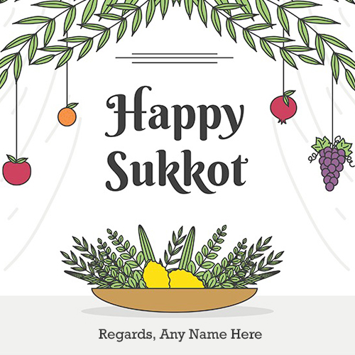 Happy Sukkot Holiday 2025 Images With Name
