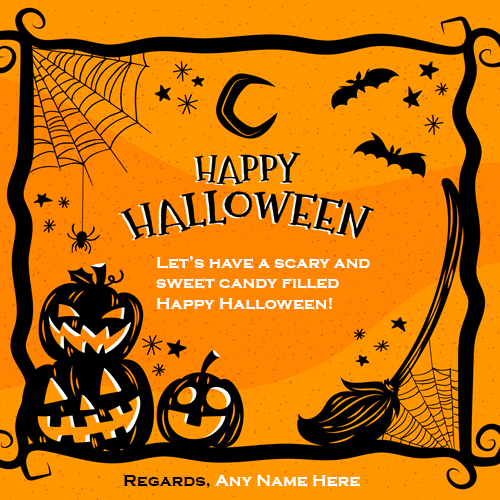 Halloween 2025 Greeting Card With Name