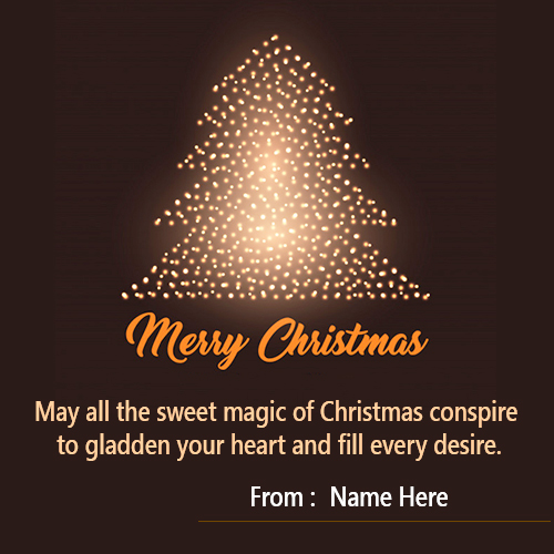 Merry Christmas 2025 Card with Name Edit