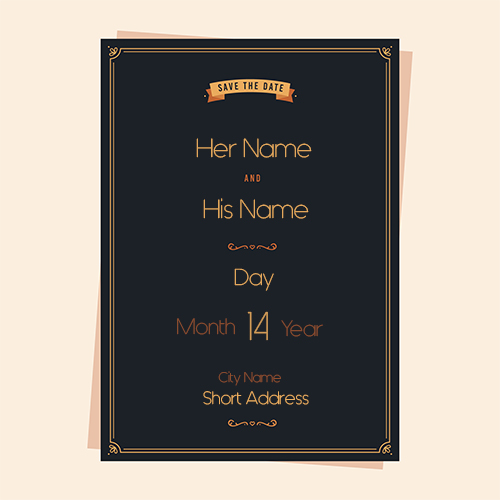 Wedding Save The Date cards With Name Edit