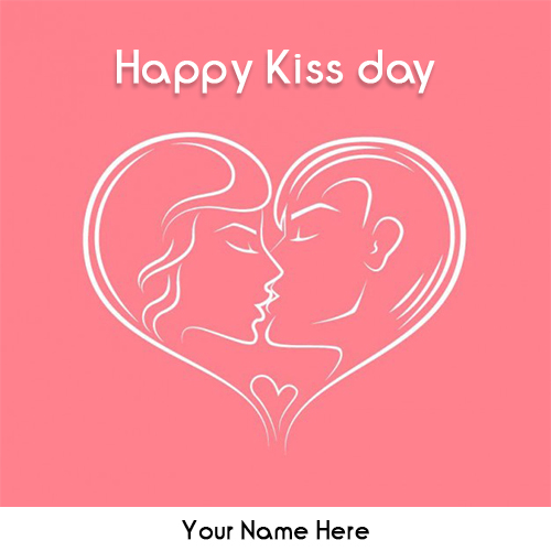 Happy Kiss Day 2025 Image Write Name