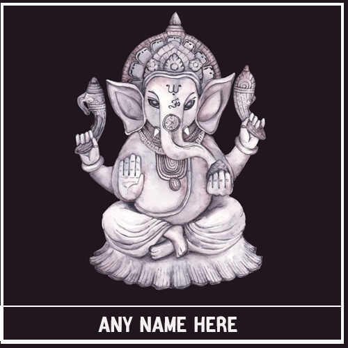 Write Name On Ganpati Bappa Cute Images Latest