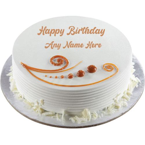 Birthday Wishes With Name Edit On Vanilla Cake Birthday Wishes With Name Edit On Vanilla Cake
