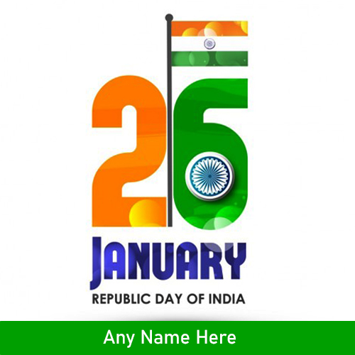 Indian Flag Republic Day For Whatsapp DP With Name
