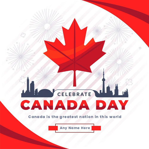 1 July Canada Day 2025 Wishes Images With Name