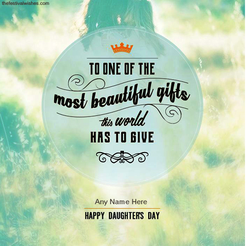 Happy National Daughters Day 2025 Pics With Name Edit