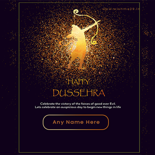 Online Dussehra Vijayadashami 2025 Greetings With Name