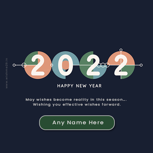 Happy Christmas And Happy New Year 2022 Card With Name And Photo