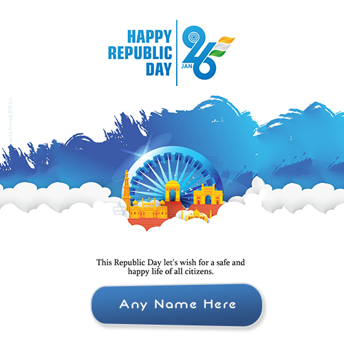 26th January 2025 Republic Day Card With Name And Photo