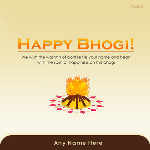Happy Bhogi Pongal 2025 Quotes Images With Name