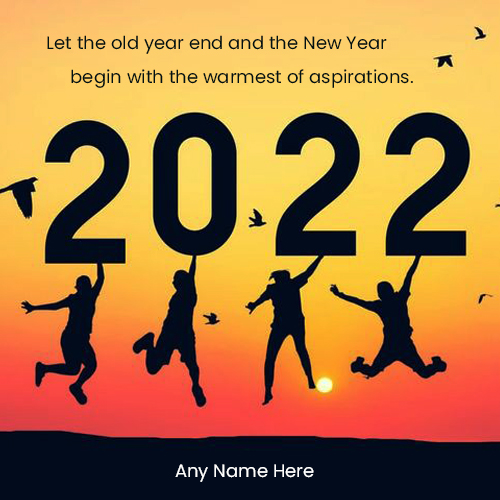January 1 New Year's Day 2022 Greeting With Name
