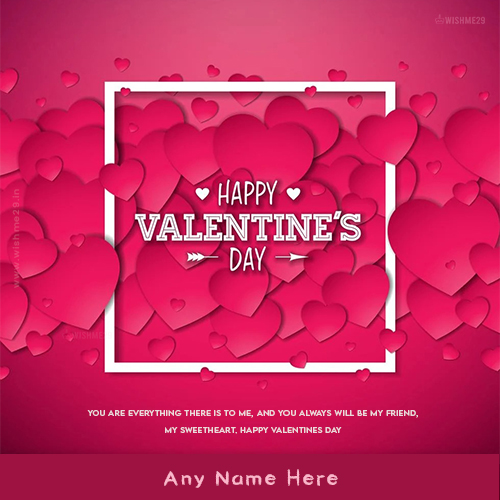 Happy Valentine Day 2025 Card For Girlfriend With Name