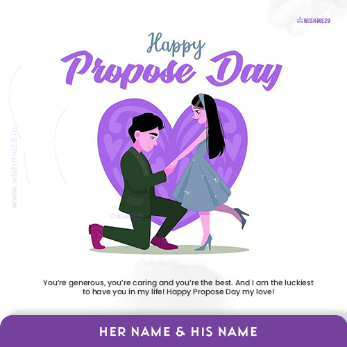 Create Your Love Name On Happy Propose Day 2025 Whatsapp Dp