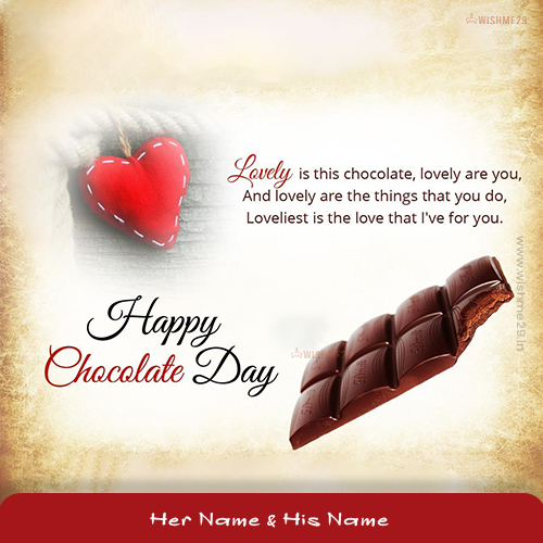 Valentine Chocolate Day 2025 Images For Whatsapp Dp With Name