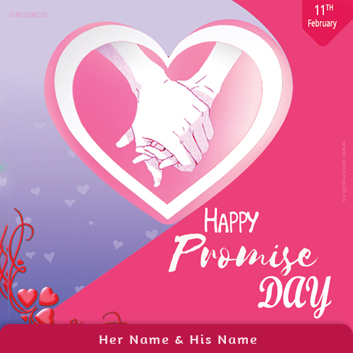 I Love You Happy Promise Day 2025 Pic With Name