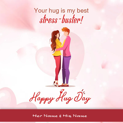 Happy Hug Day 2025 Cartoon Images With Name