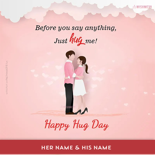 Valentine Hug Day 2025 Images With Name