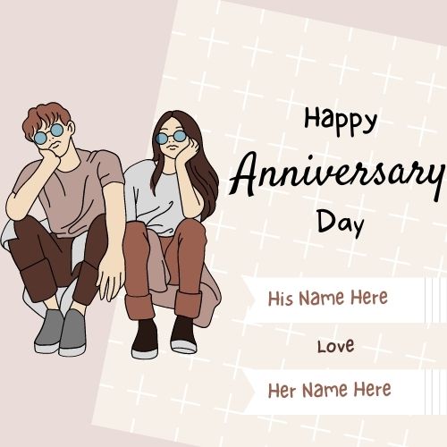 Happy Anniversary Card Images With Name Edit Online