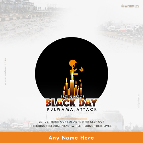 Black Day 14 Feb WhatsApp Dp With Name Edit
