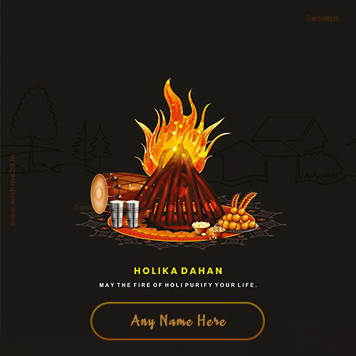Happy Holika Dahan 2025 Picture With Name Download