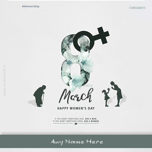 International Women's Day 2025 Card Quotes With Name Edit
