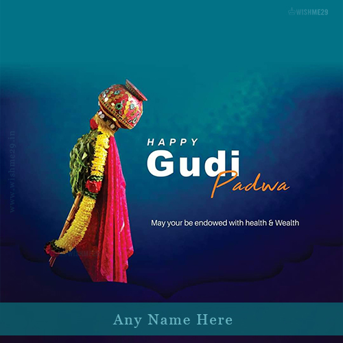Wishing Happy Gudi Padwa 2025 Card With Name Edit Online