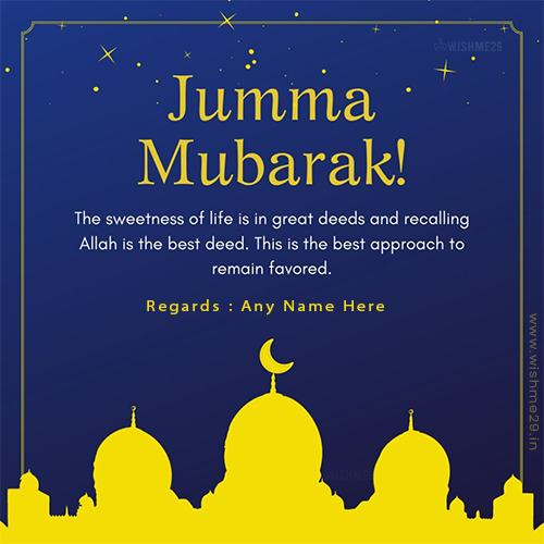 Jumma Mubarak Status 2025 In English With Name Download