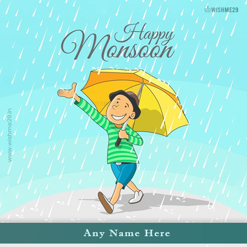 Write Name On Rainy Day Image Cartoon