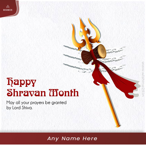 Happy Shravan Maas 2025 Card Images With Name Edit