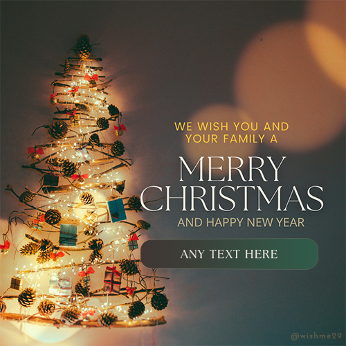 Happy New Year 2025 And Merry Christmas Xmas Wishes With Name