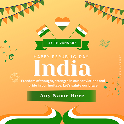 Republic Day 26 January 2025 Wishes Images Download With Name