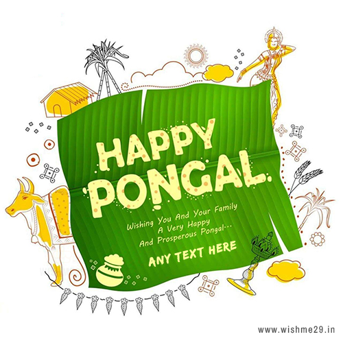 Happy Pongal 2025 Greetings With My Name