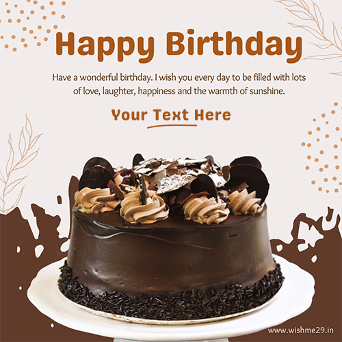 Chocolate Birthday Cake With Name Edit Images Download