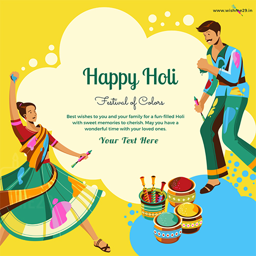 Add Name In Holi 2025 Images For Personalised Wishes