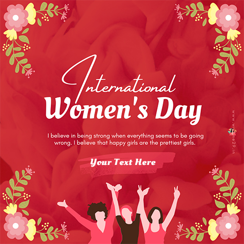 Write Your Name On International Women's Day 2025 Images