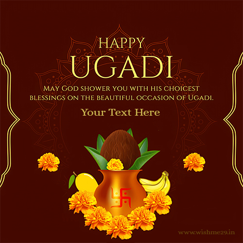 Happy Gudi Padwa Ugadi 2025 Wishes Quotes Images With Name Edit