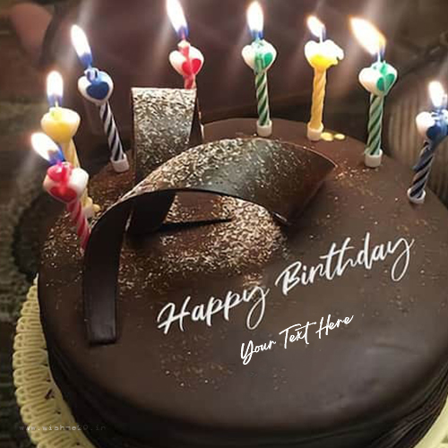 Birthday Chocolate Cake With Candles Online Name Edit