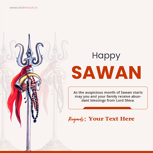 Create Your Own Happy Sawan 2025 Images With Name
