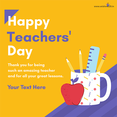 Teachers Day 2025 Wishes Greeting Card In English With Name