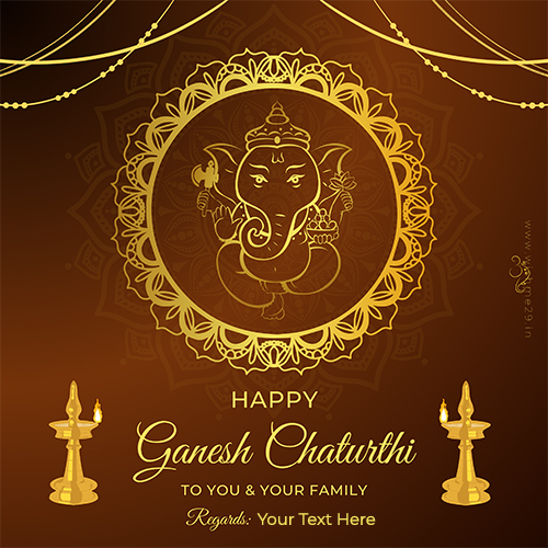 Write Name On Ganesh Chaturthi 2025 Wishes In English Images With Quotes