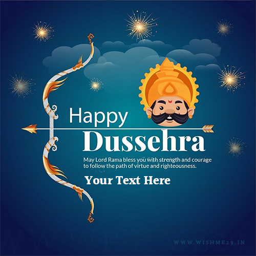 Dussehra 2025 Wishes Greeting Card Messages Images Download With Name