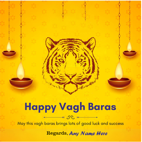 Write Name On Vagh Baras 2025 Greetings