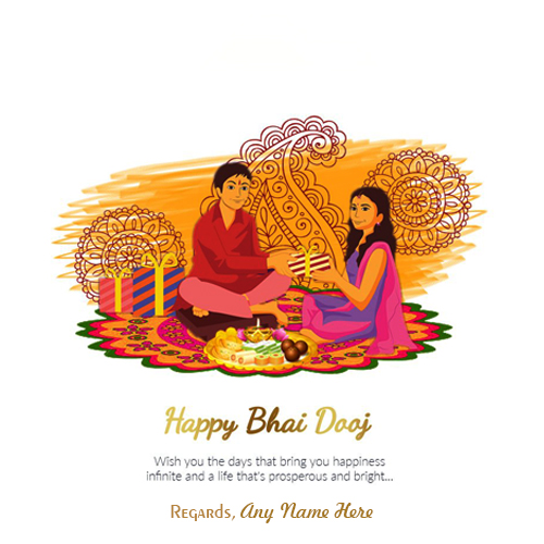Happy Bhai Dooj Pic Download With Name Edit
