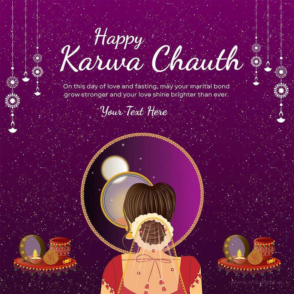 Write Name On Happy Karwa Chauth 2025 Wishes For Wife